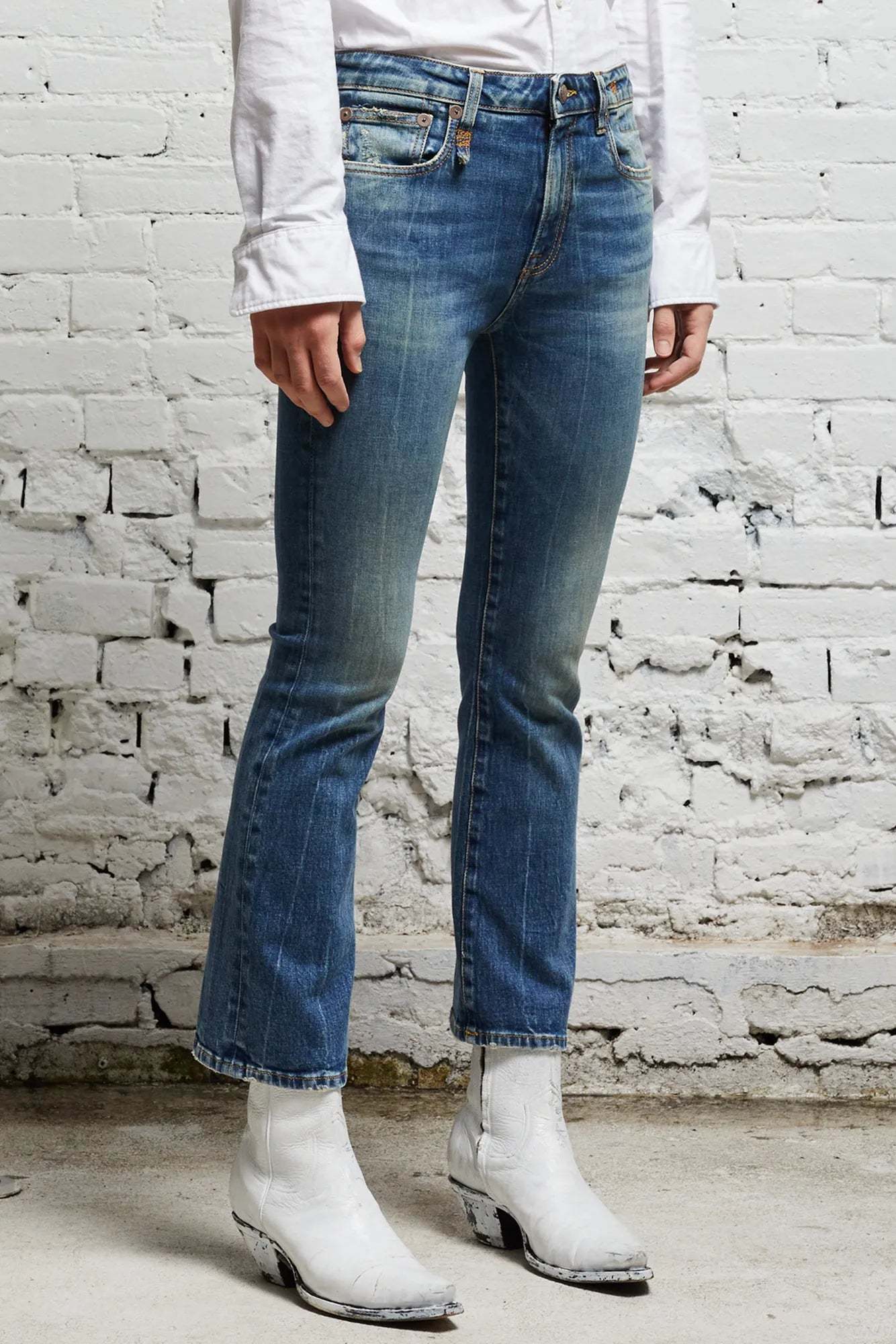 R13 Horn Jeans In Blue