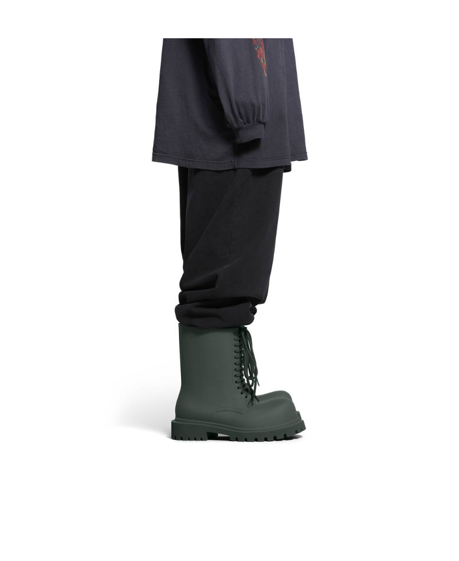 Balenciaga Steroid Combat Boots In Green