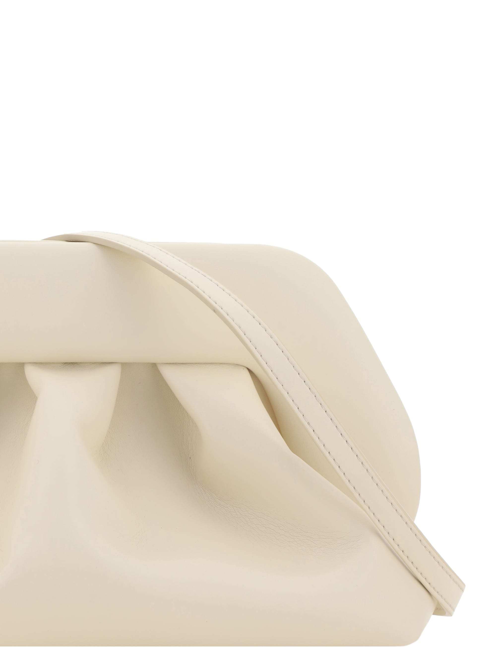 Themoirè Pleated Soft Finish Structured Clutch Bag In Brown