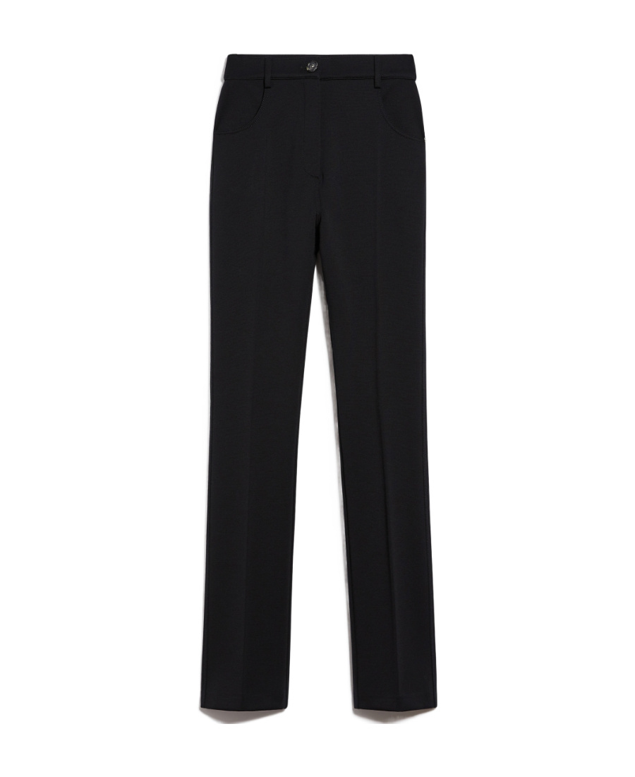 Sportmax Tailored Virgin-wool Trousers In Black