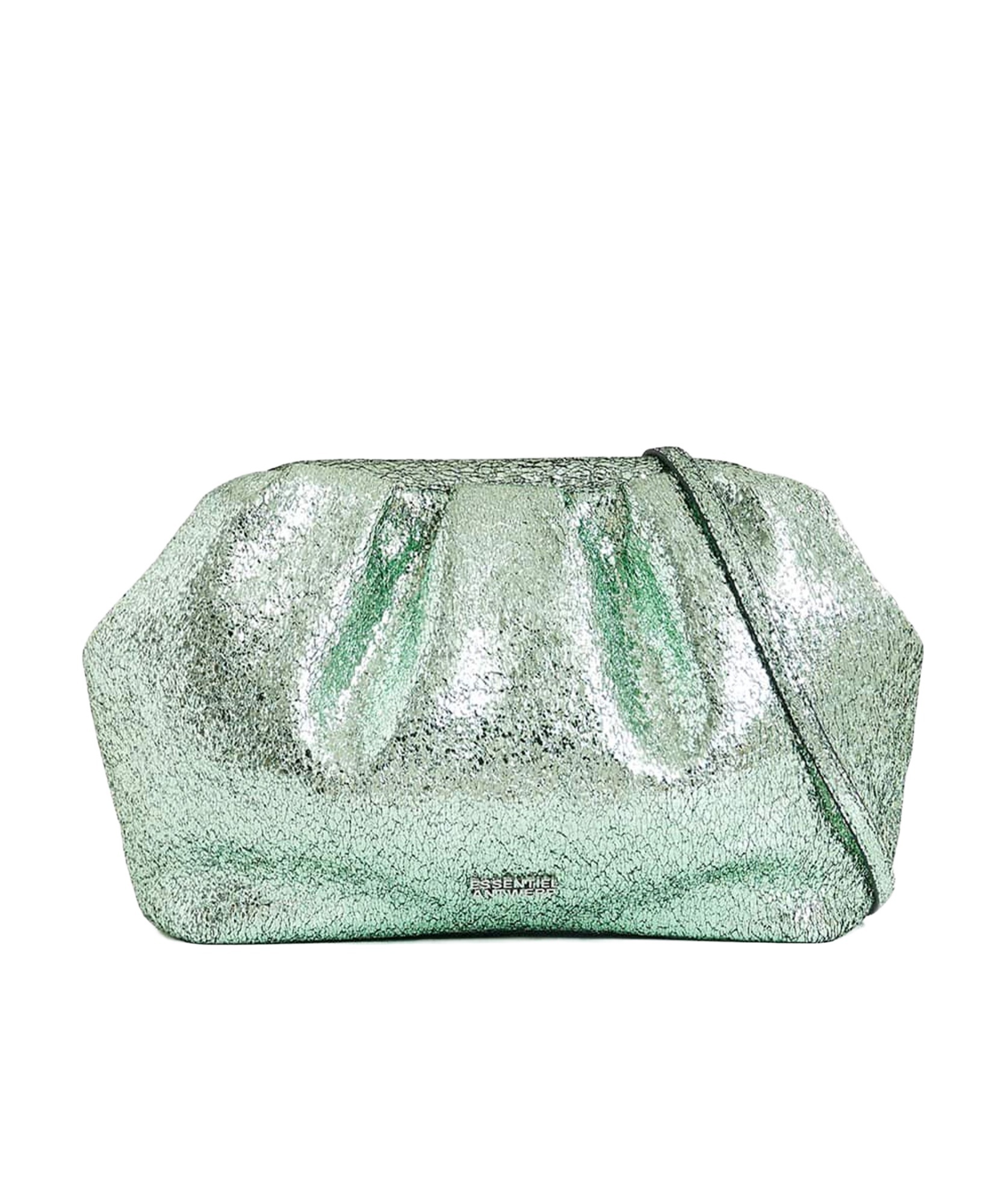 Essentiel Antwerp Magnetic Buckle Shoulder Bag In Green