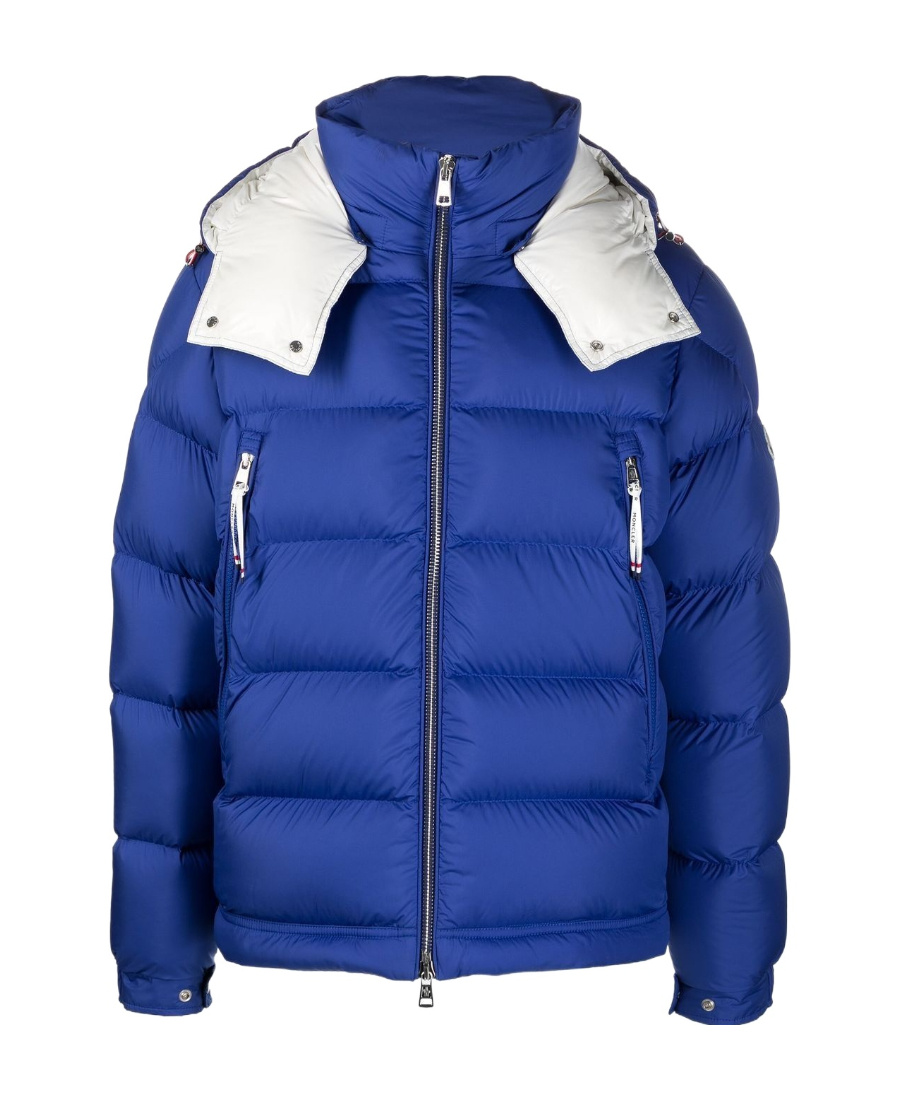 Moncler Feather-down Padded Puffer Jacket In Blue