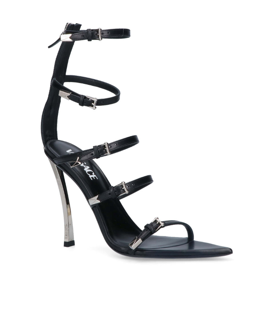 Versace Pin-points Sandals In Black