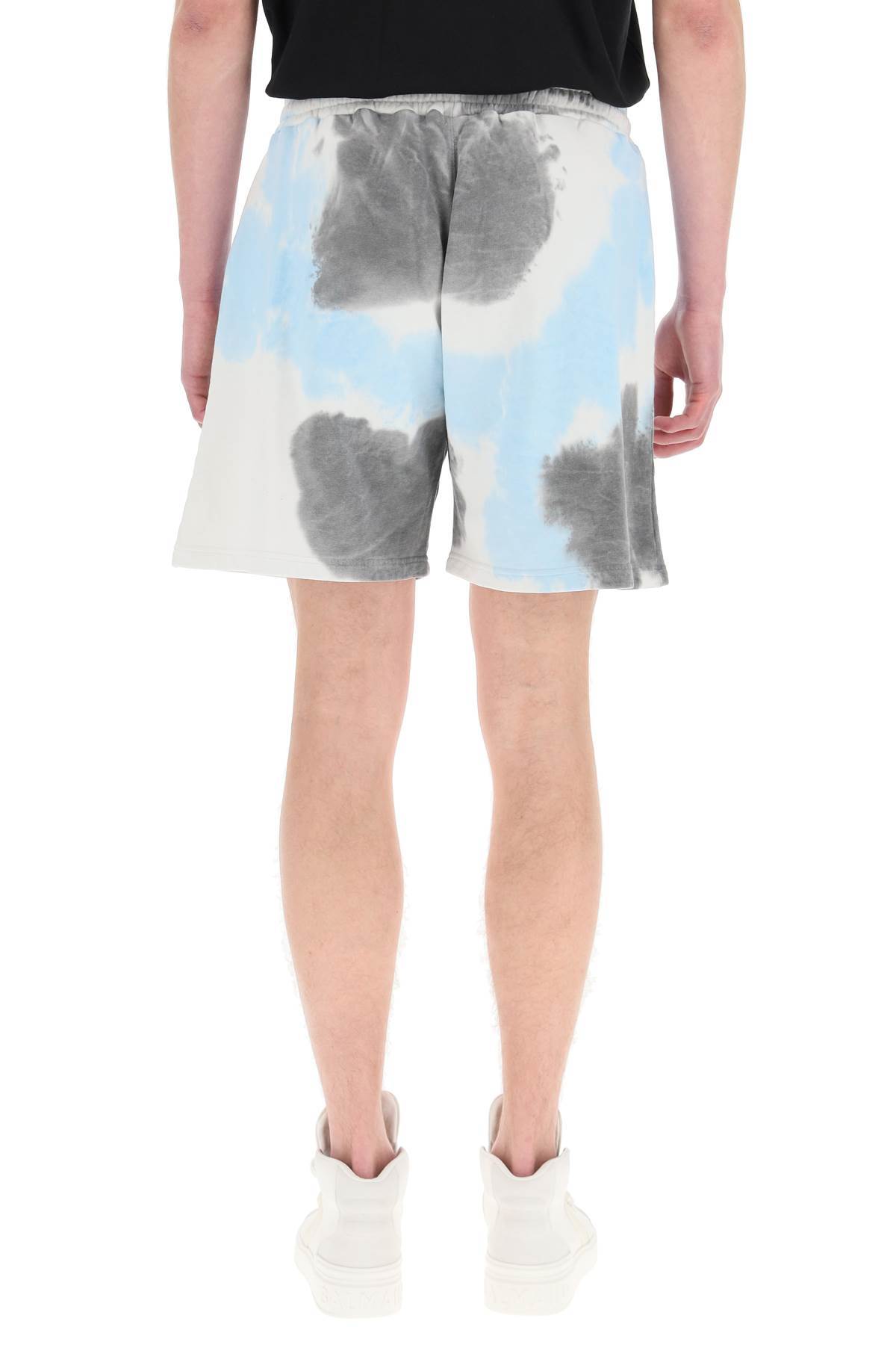 Msgm Tie-dyed Sports Shorts In Blue