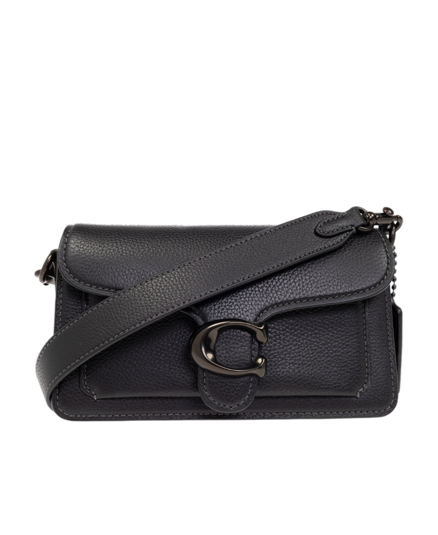 Coach Tabby Pebbled-leather Shoulder Bag In Black