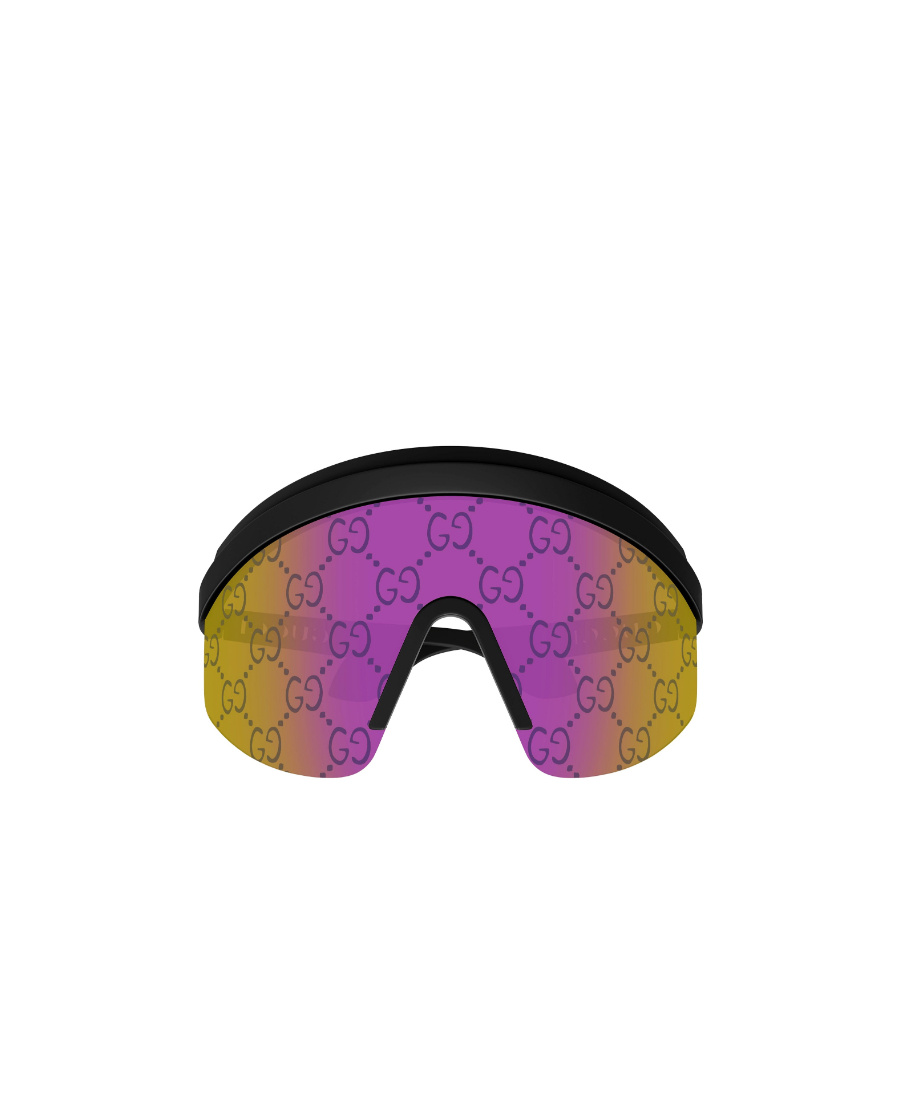 Gucci Eyewear Shield Frame Sunglasses In Purple