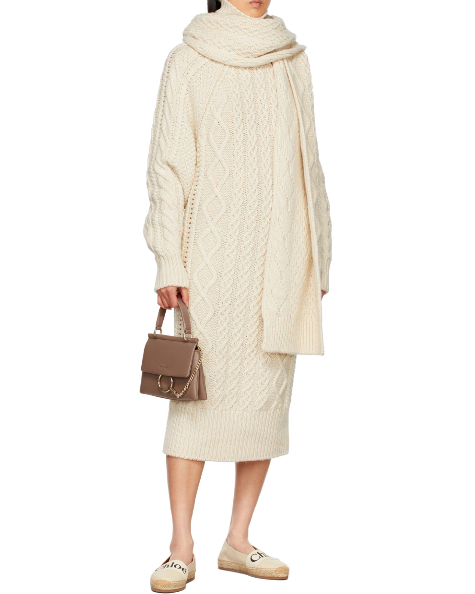 Chloé Small Faye Soft Top Handle Tote Bag In Brown