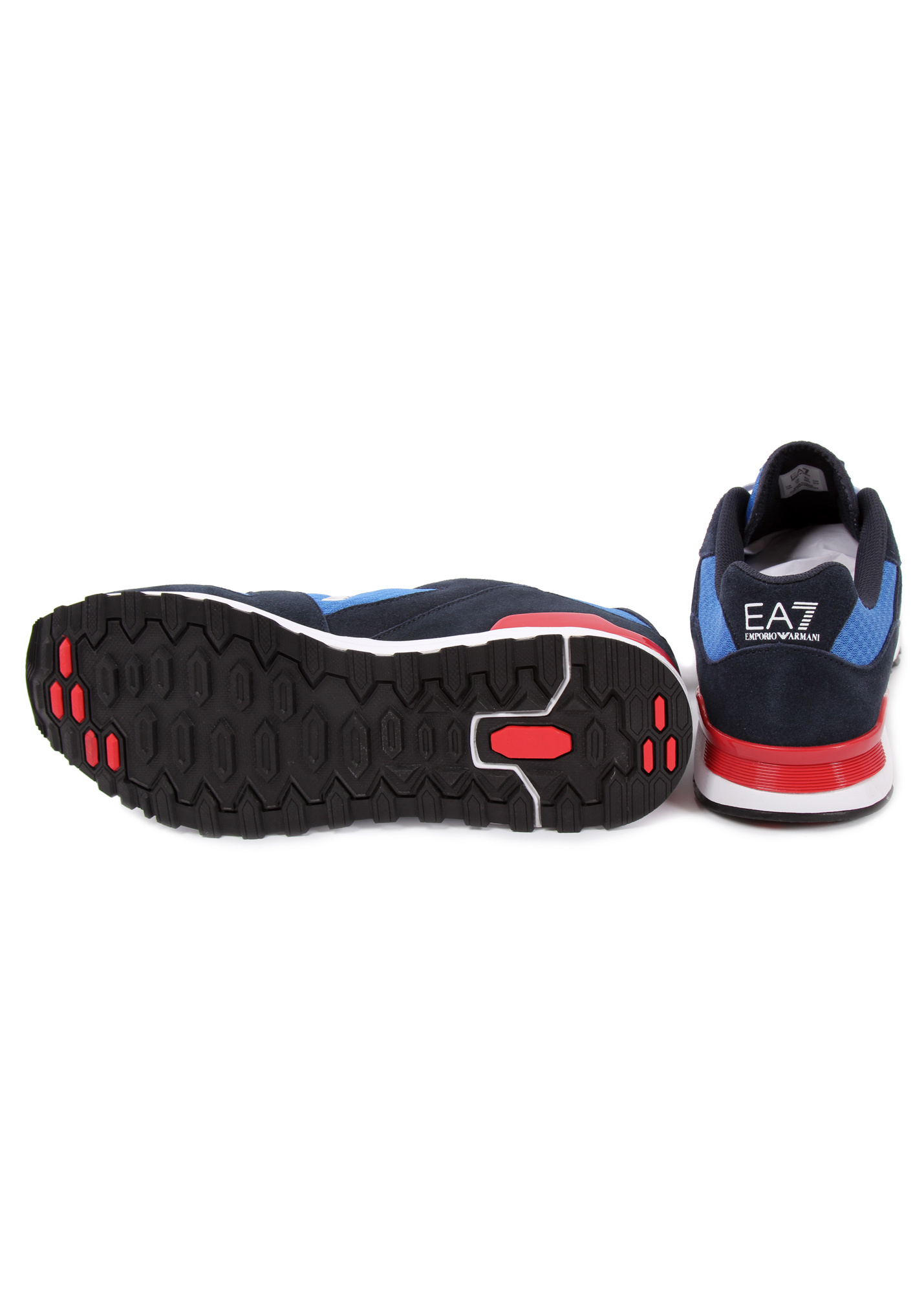 Ea7 Logo Lace Up Casual Sports Shoes In Black