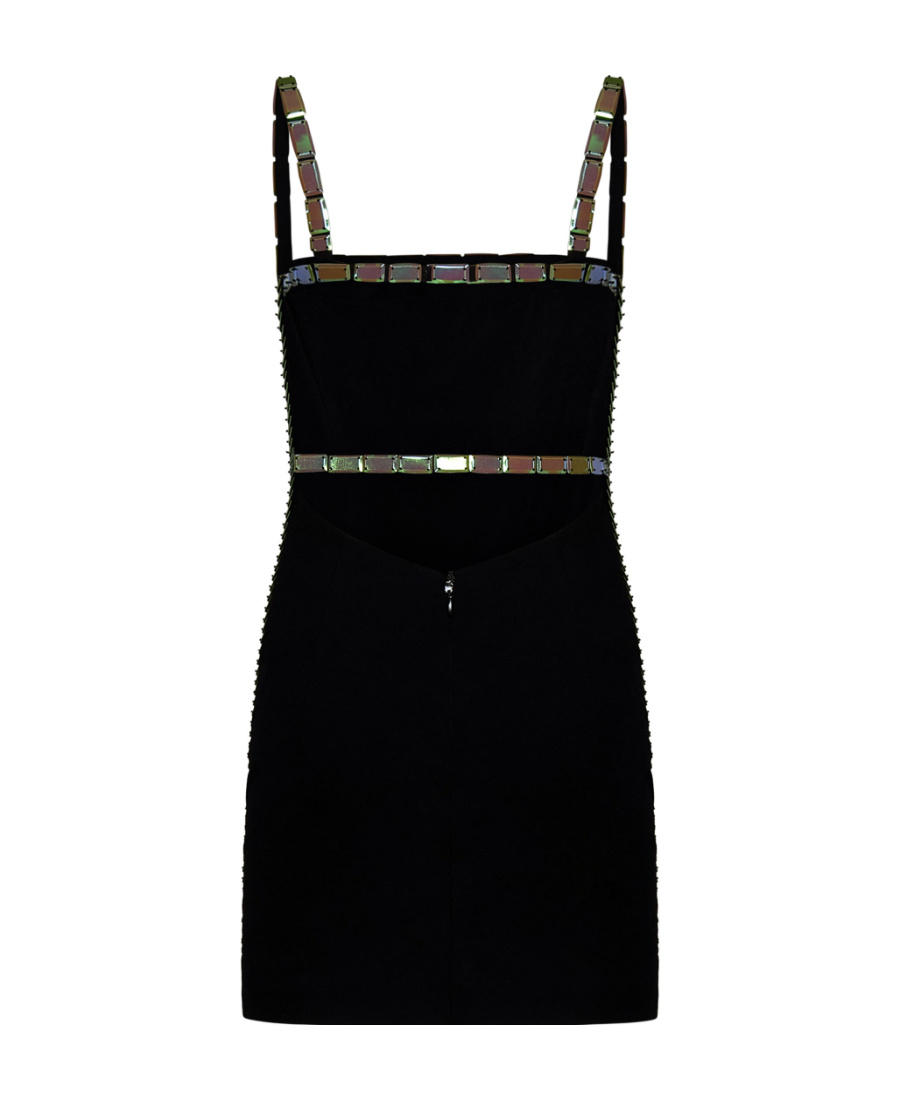 Attico Rue Sequin-embellishment Mini Dress In Brown