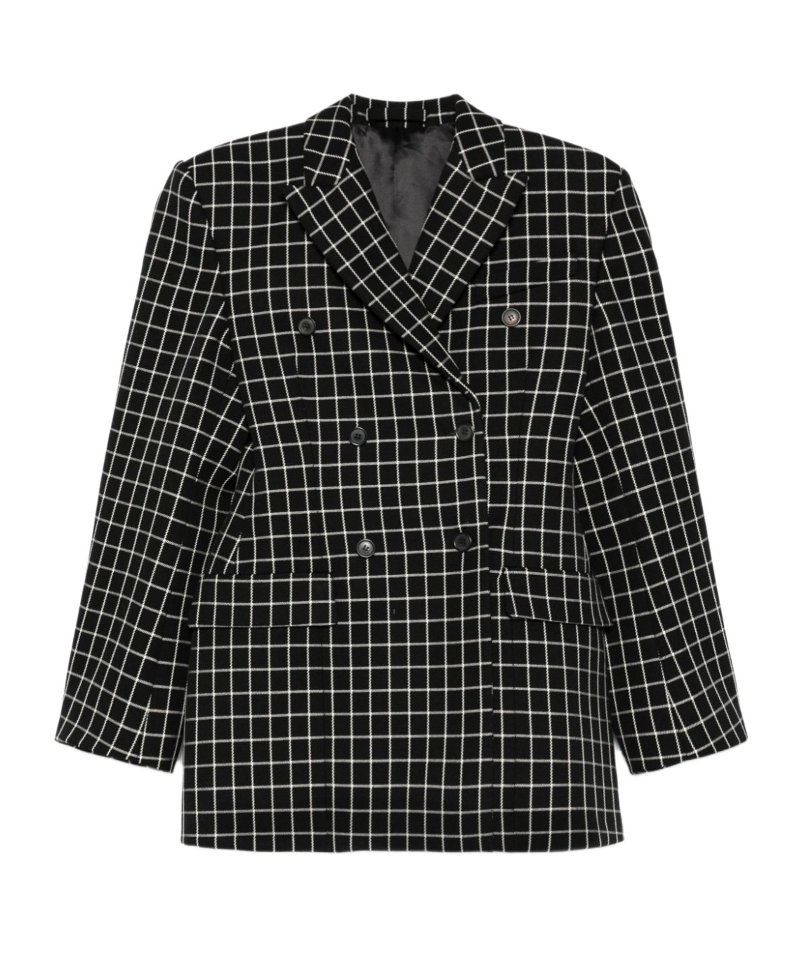 Wardrobe.nyc Check-pattern Blazer In Black