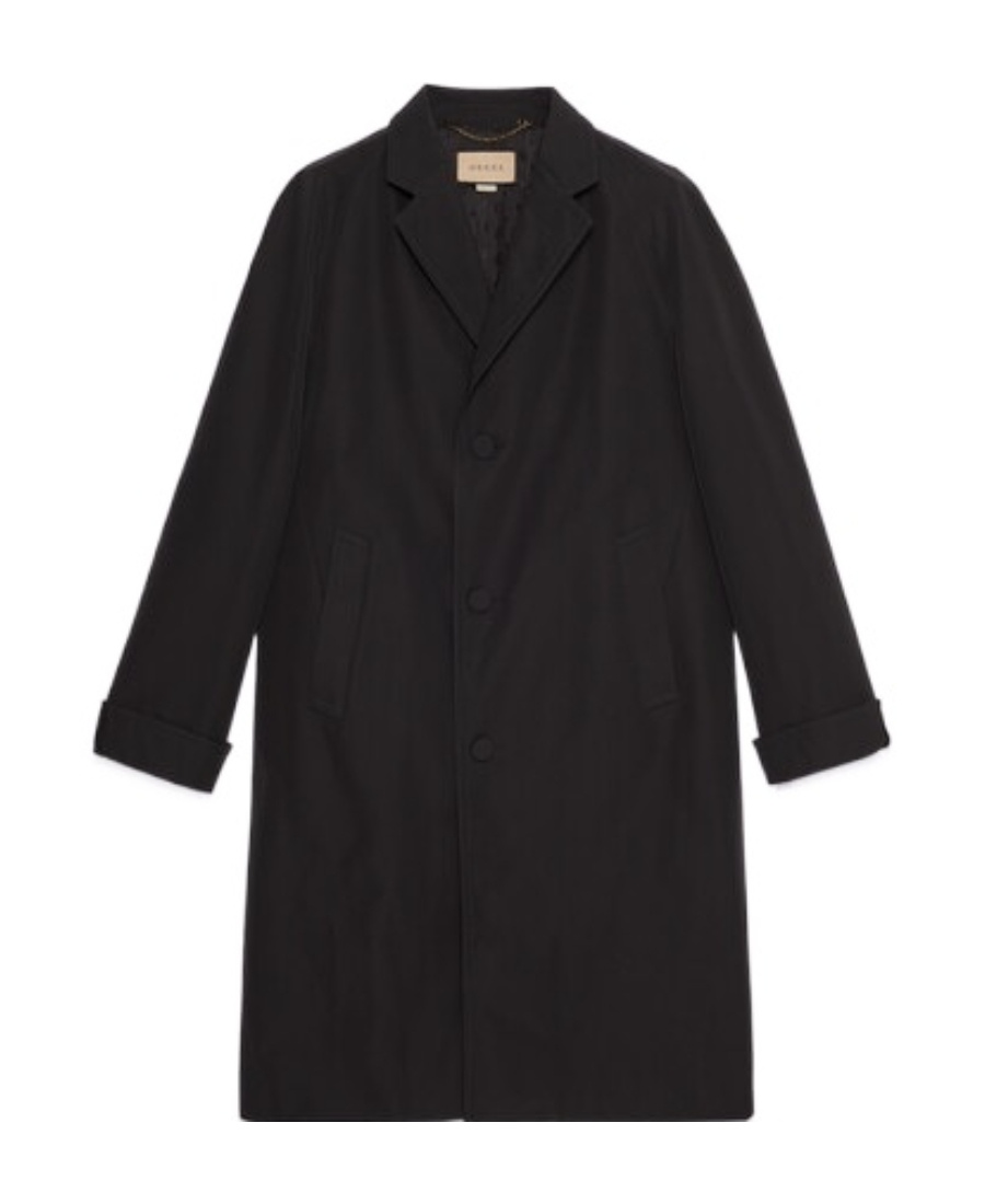 GUCCI SINGLE-BREASTED COTTON POPLIN COAT