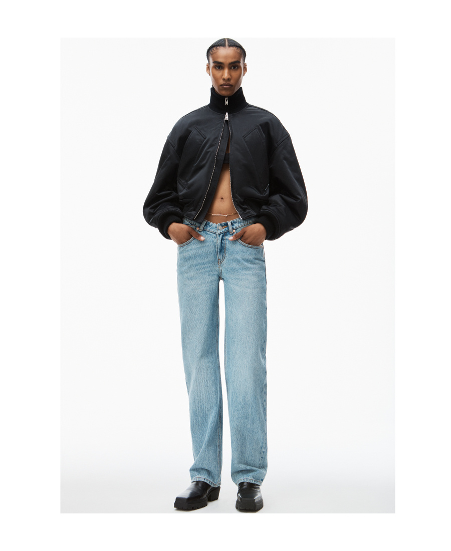 ALEXANDER WANG ALEXANDER WANG CHAIN-EMBELLISHED STRAIGHT-LEG JEANS