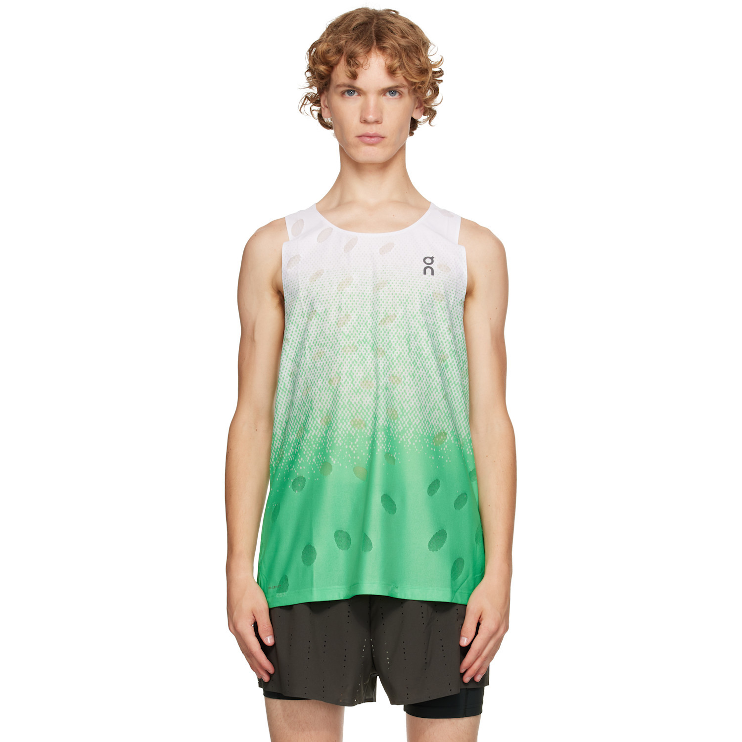 On Green  White Zero Breathe Running Vest