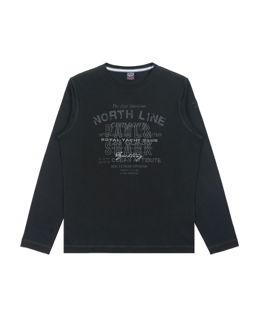 PAUL & SHARK T-SHIRT WITH ROUND NECK AND LONG SLEEVES