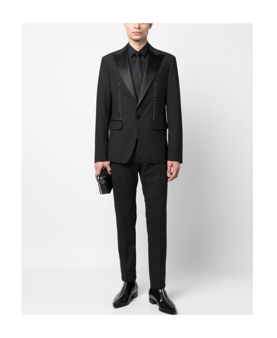Dsquared2 Tailored Straight-leg Trousers In Black