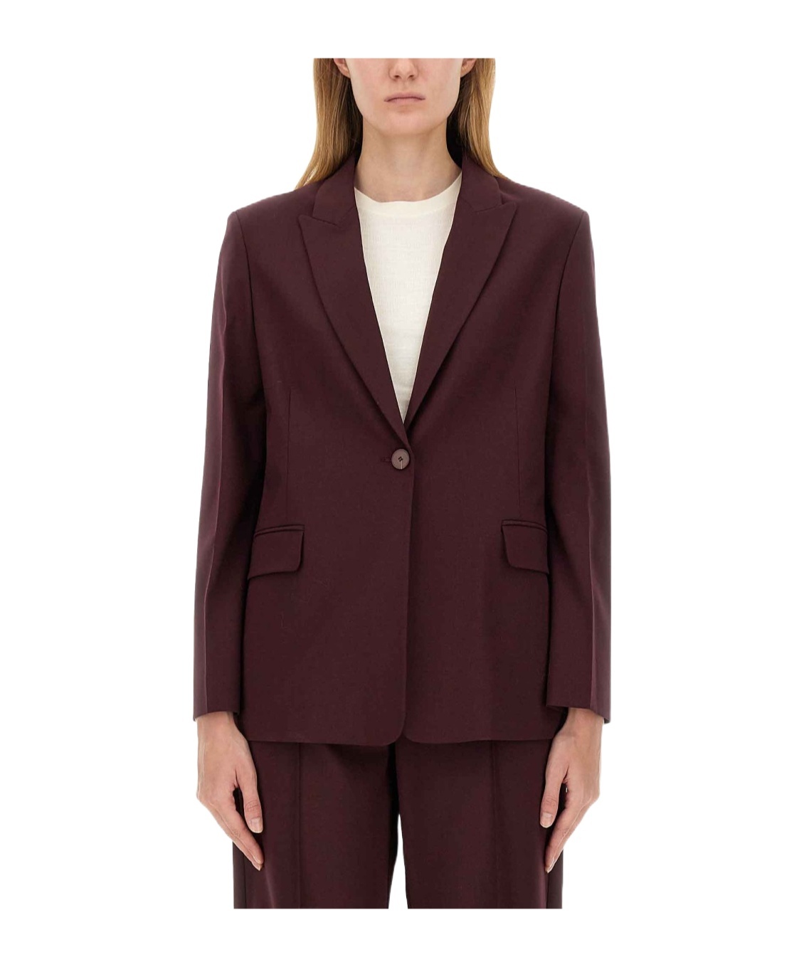 Alysi Single-breasted Blazer In Brown