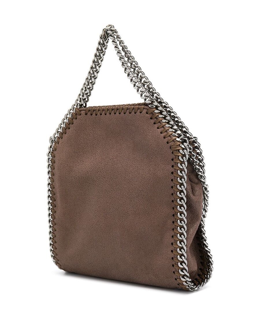 Stella Mccartney Falabella Tiny Tote Bag In Brown