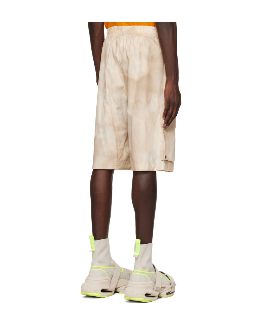 BALMAIN FADED-EFFECT COTTON CARGO SHORTS 