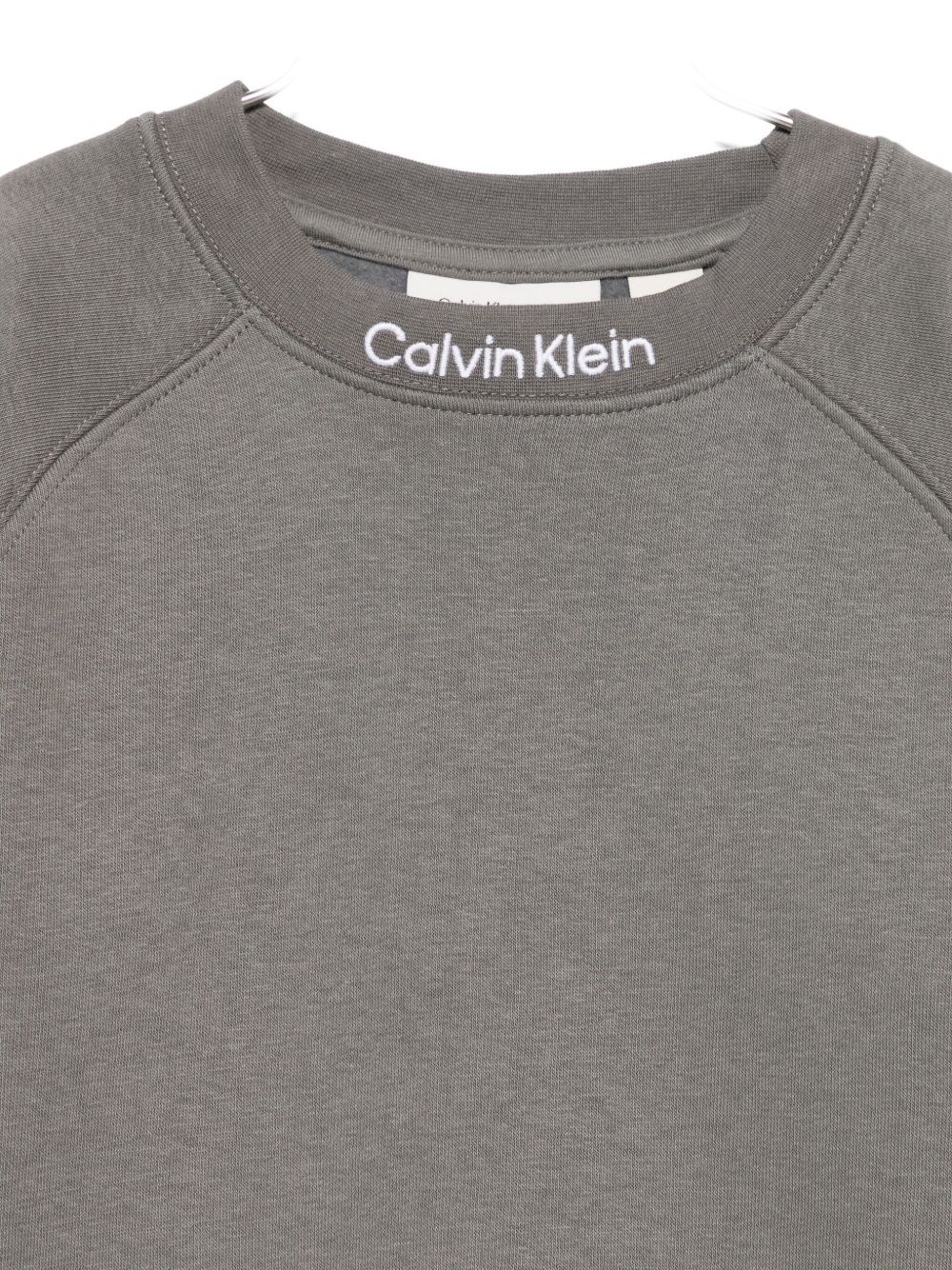 Calvin Klein Jeans Est.1978 Neck Fleece Sweatshirt In Gray