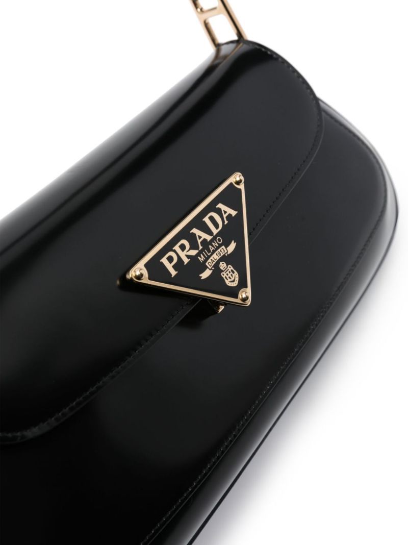 Prada Flip Shoulder Bag In Black