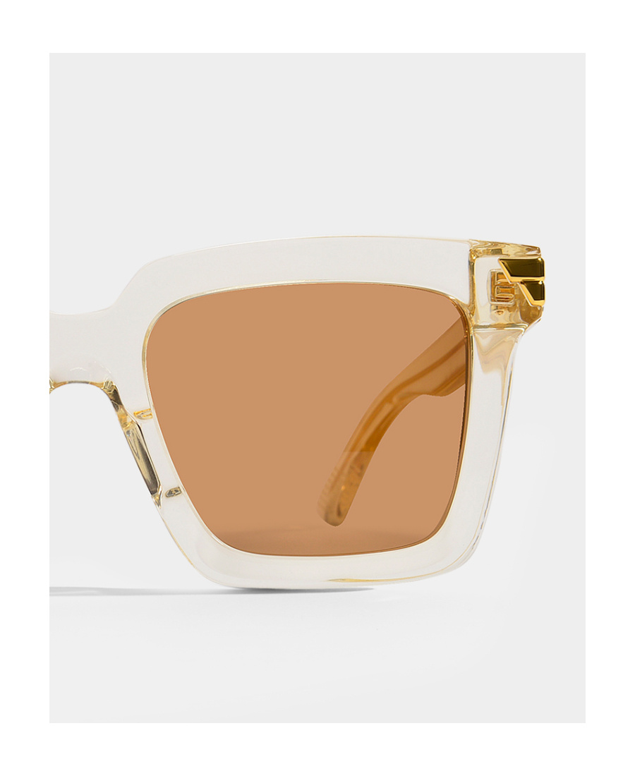 Bottega Veneta Square-frame Sunglasses In Nude
