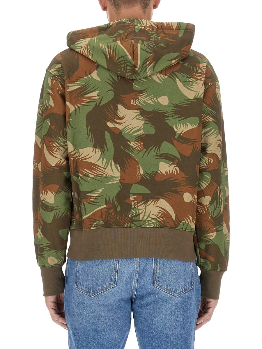 Moschino Men's Camouflage Sweatshirt In Brown