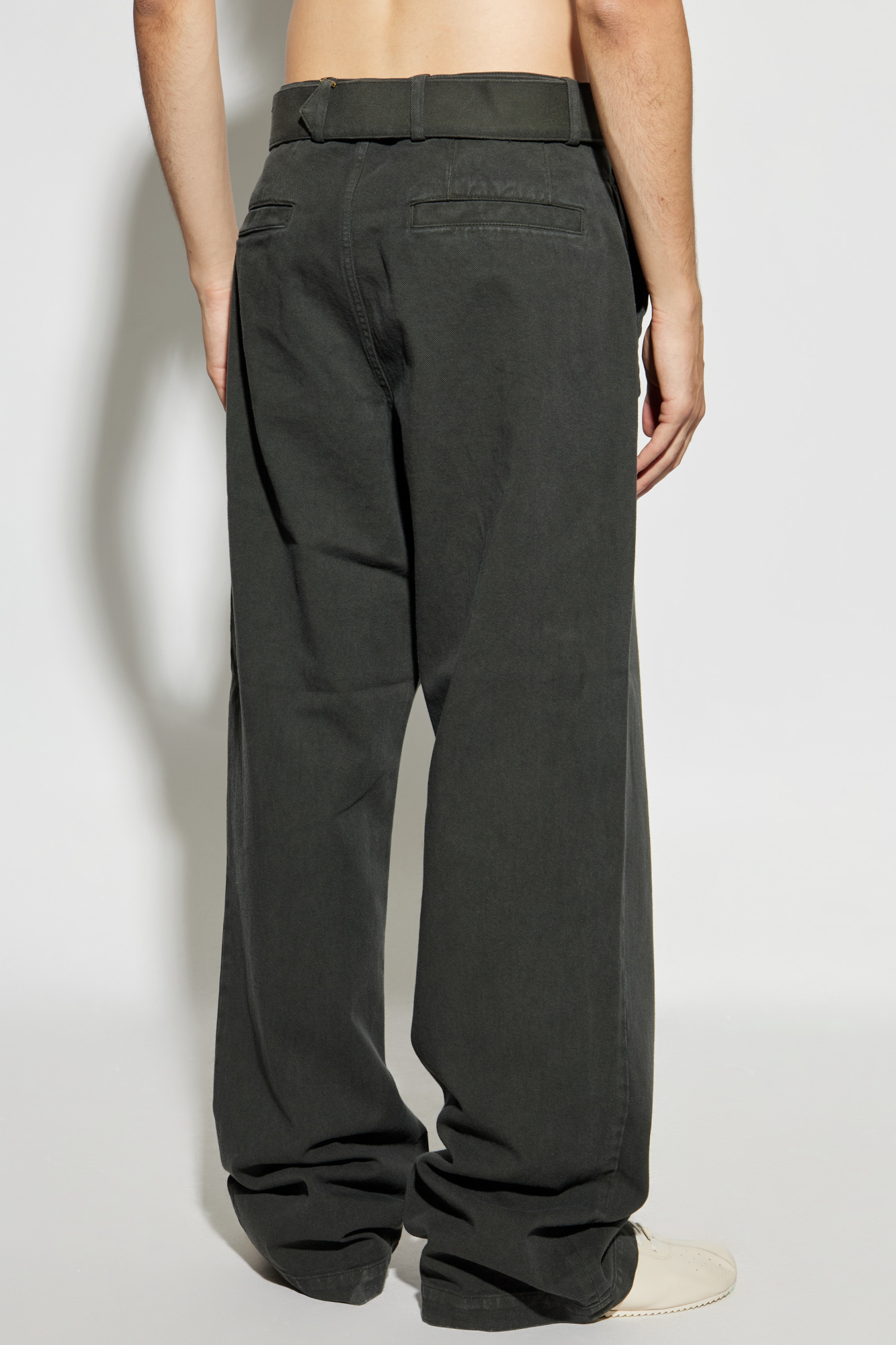 Dries Van Noten Belt Loop Track Pants In Green