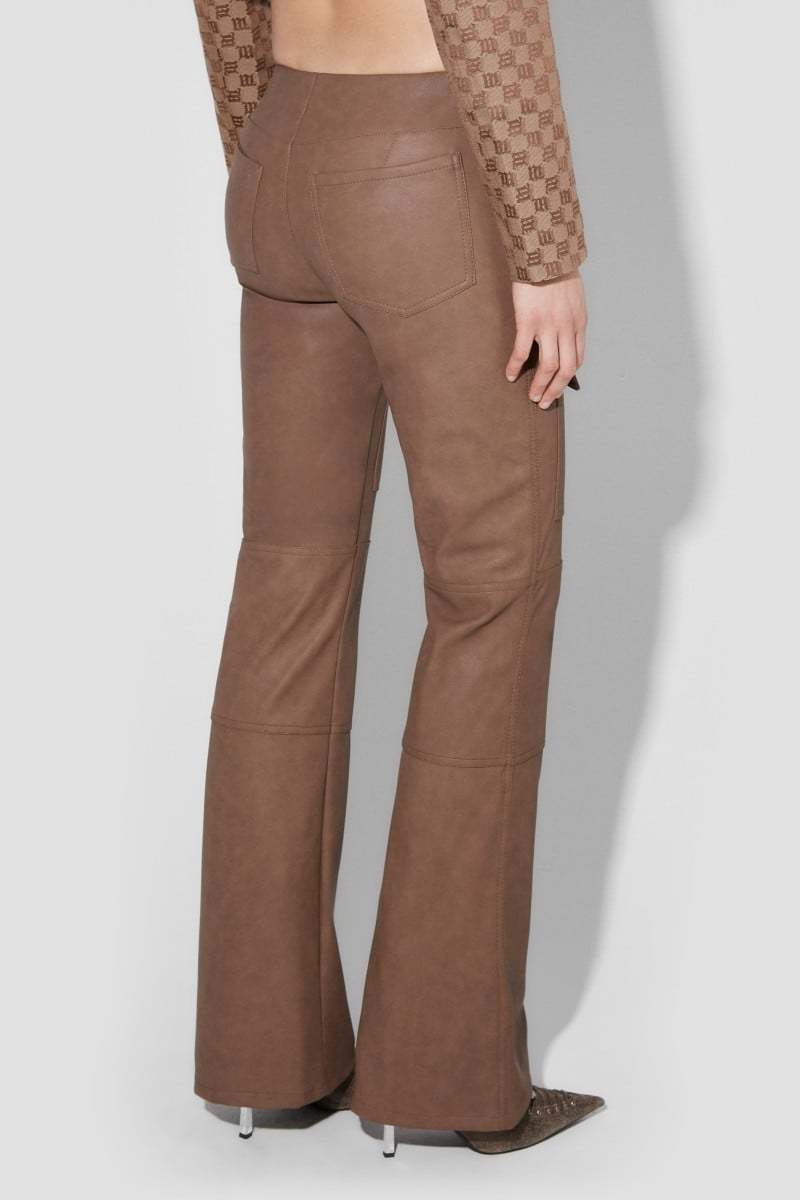 Misbhv Micro-drag Trousers In Brown