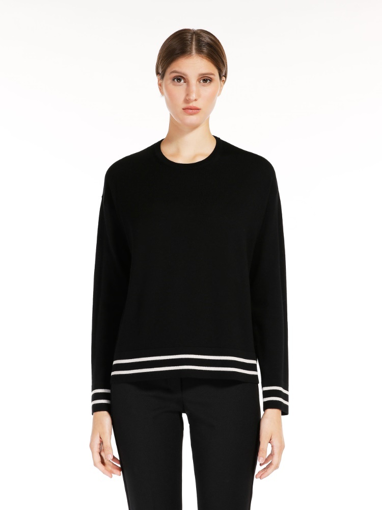 Max Mara Wool Sweater In Black