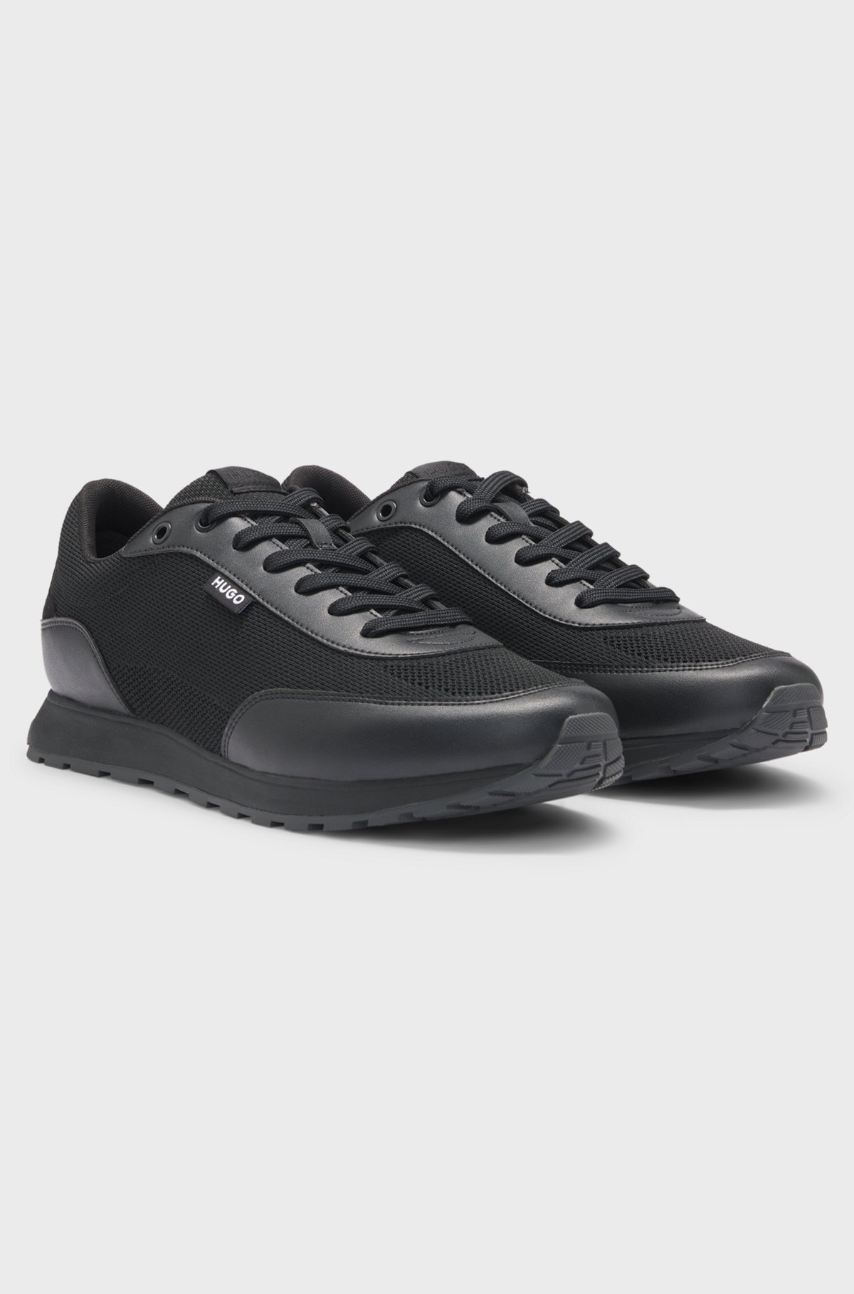 Hugo Boss Fabric Low-top Athletic Sneakers In Multi