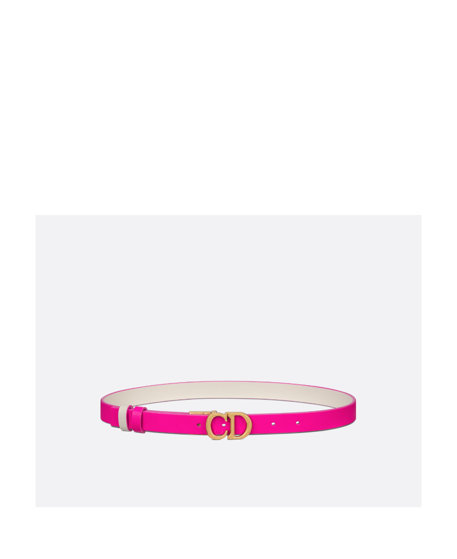 Dior Double-sided Saddle Belt In Pink