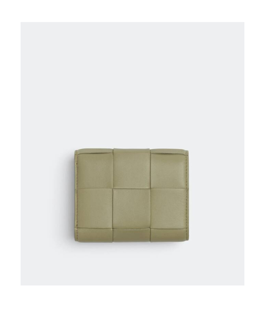 Bottega Veneta Trifold Zip Wallet In Nude