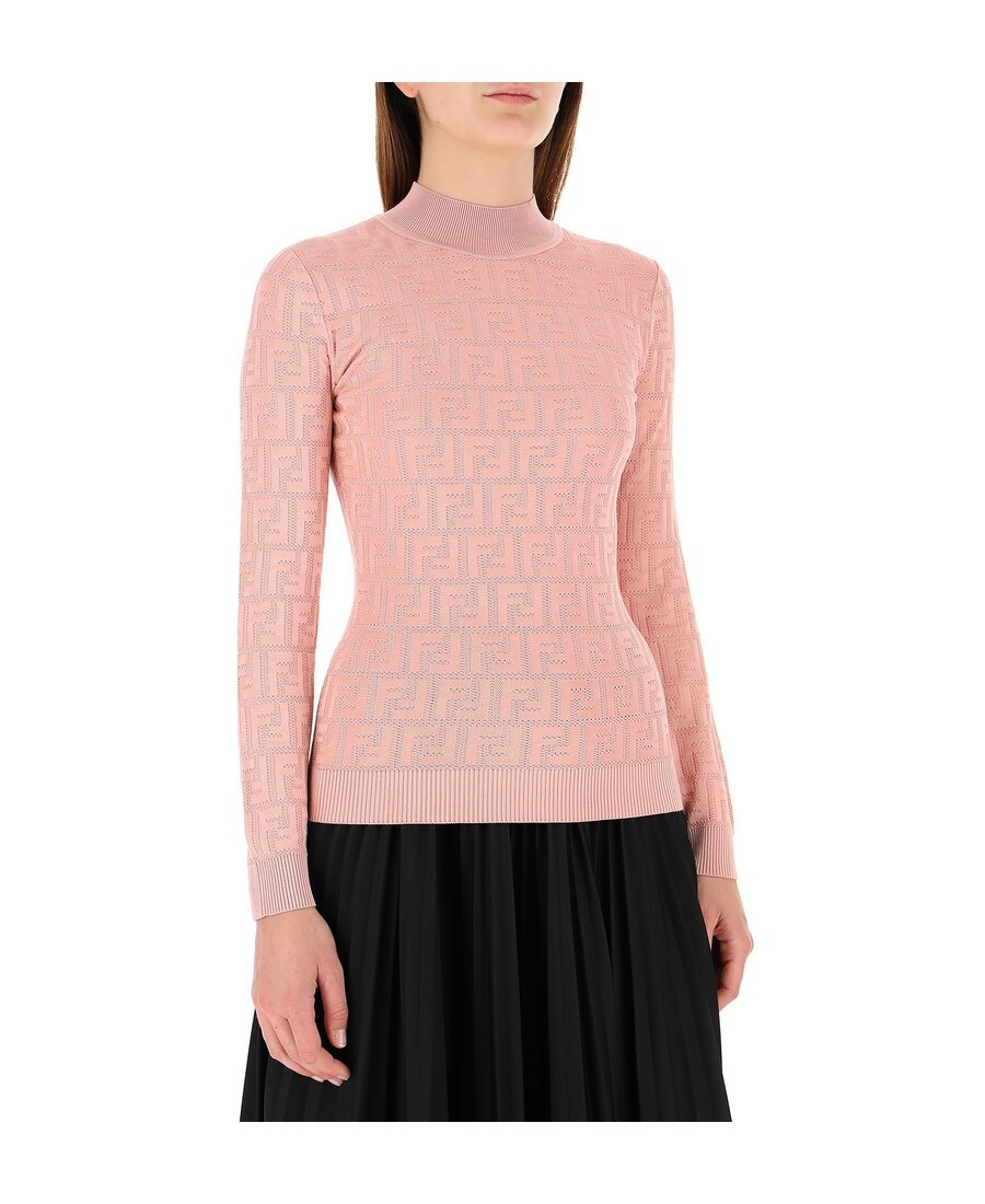 Fendi Ff Pattern Pullover In Nude