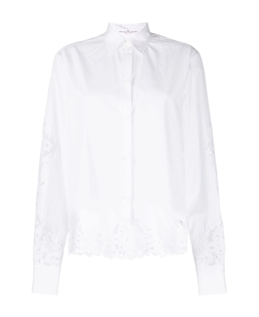 Ermanno Scervino Lace Detail Shirt In White