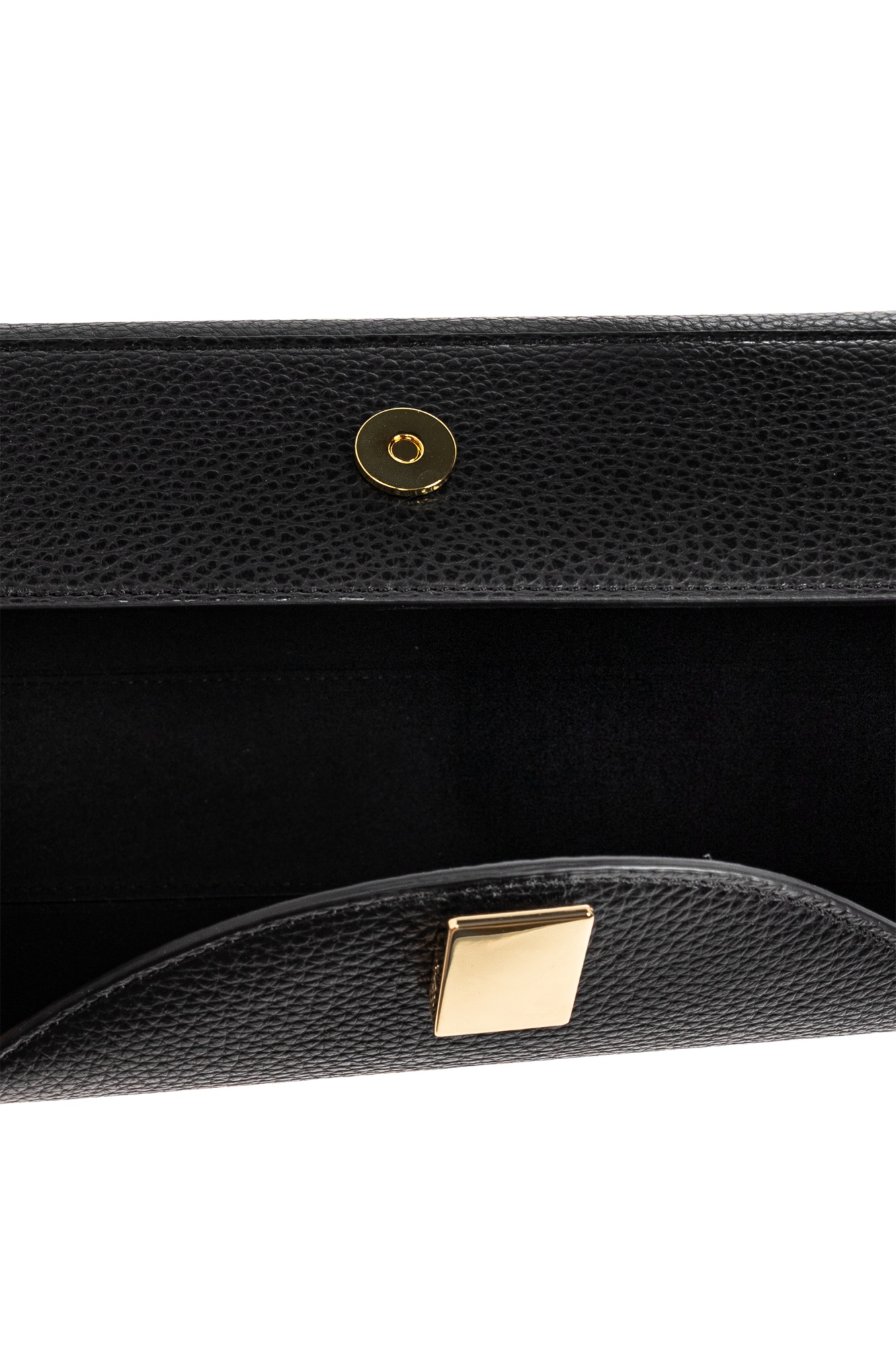 Yuzefi Oyster Pebbled Leather Shoulder Bag In Black