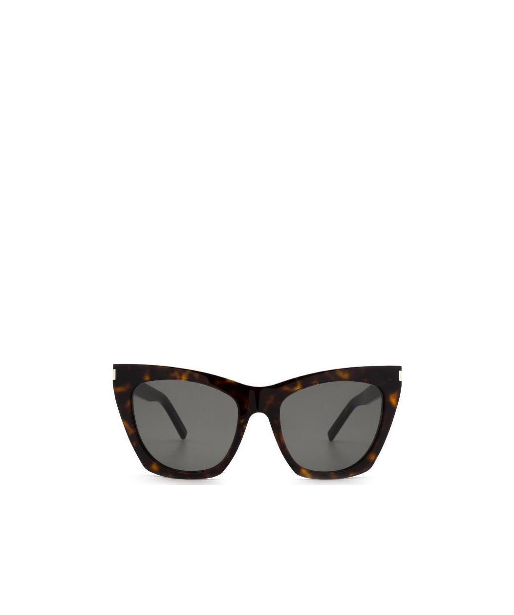 Saint Laurent Cat-eye Tortoiseshell Sunglasses In Gray