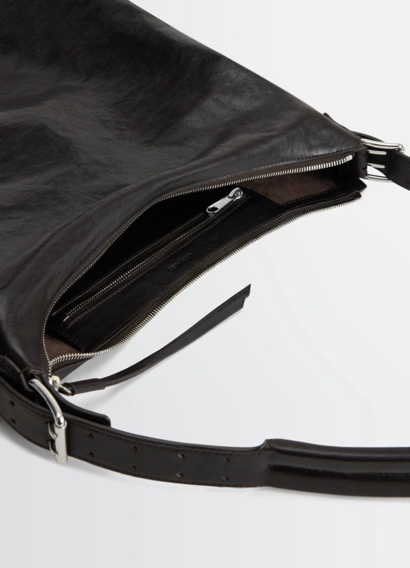 Lemaire Belted Shoulder Bag In Brown
