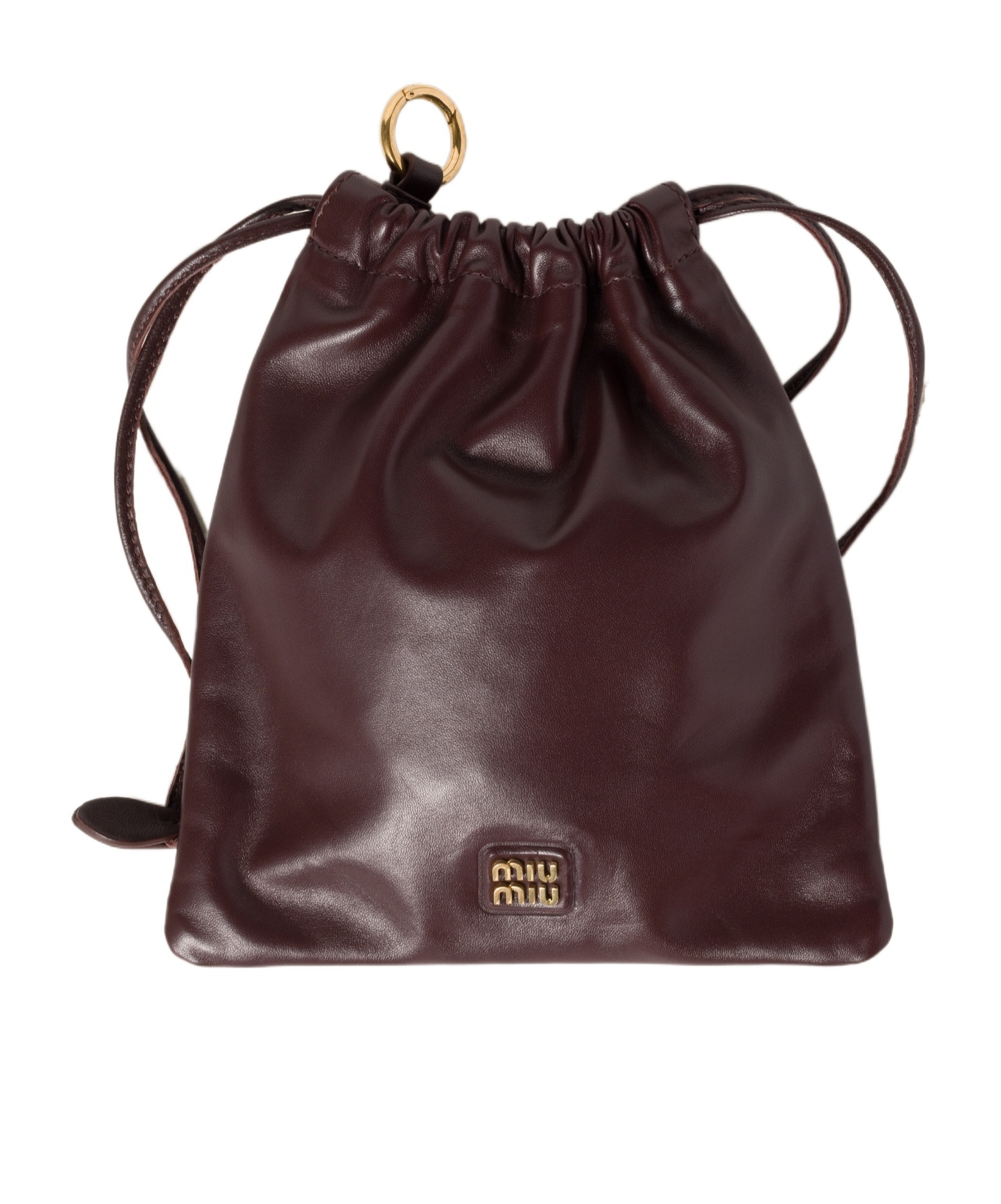 Miu Miu Logo Patch Pouch In Black