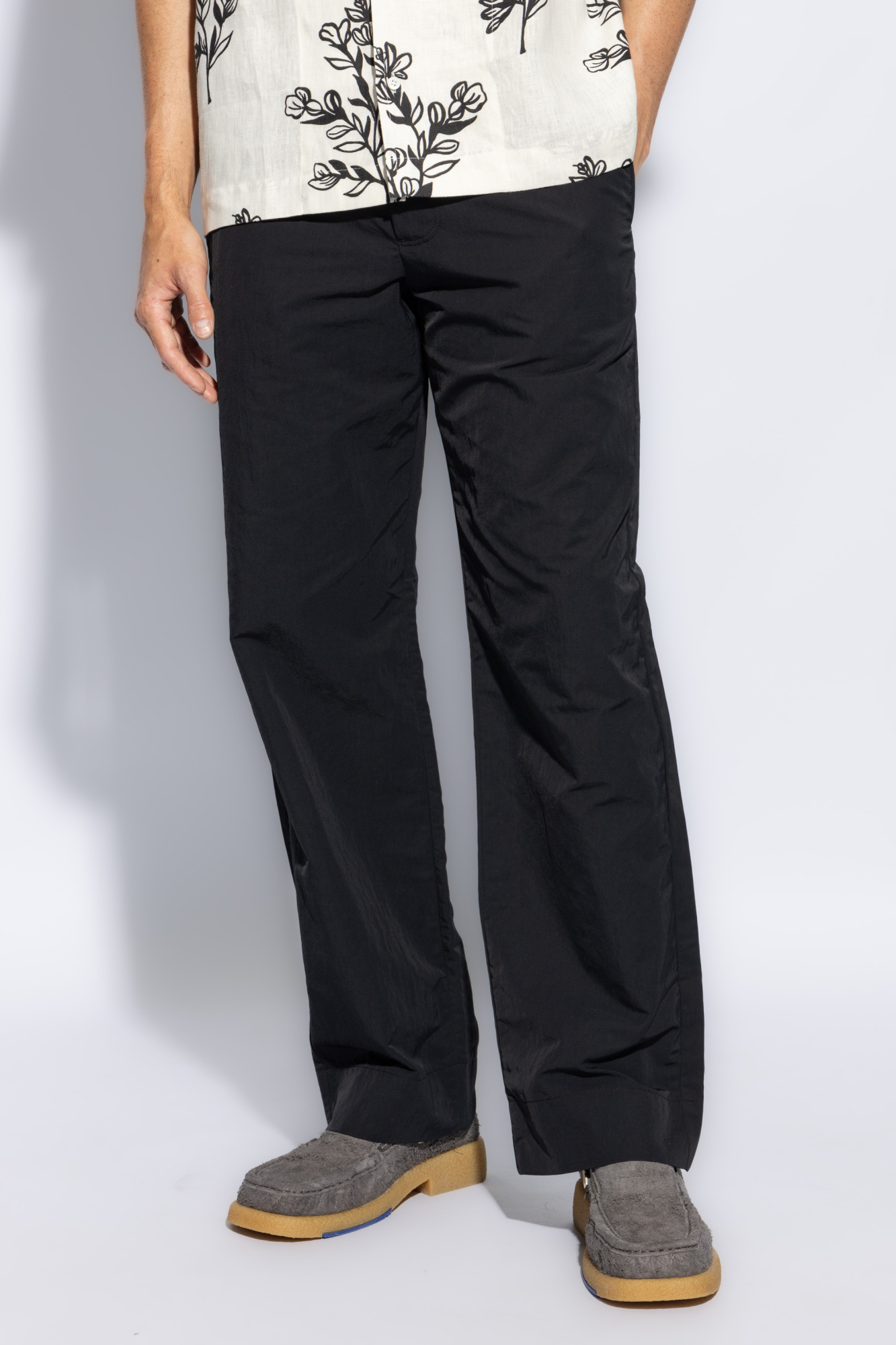 Jacquemus Straight Leg Pants In Black