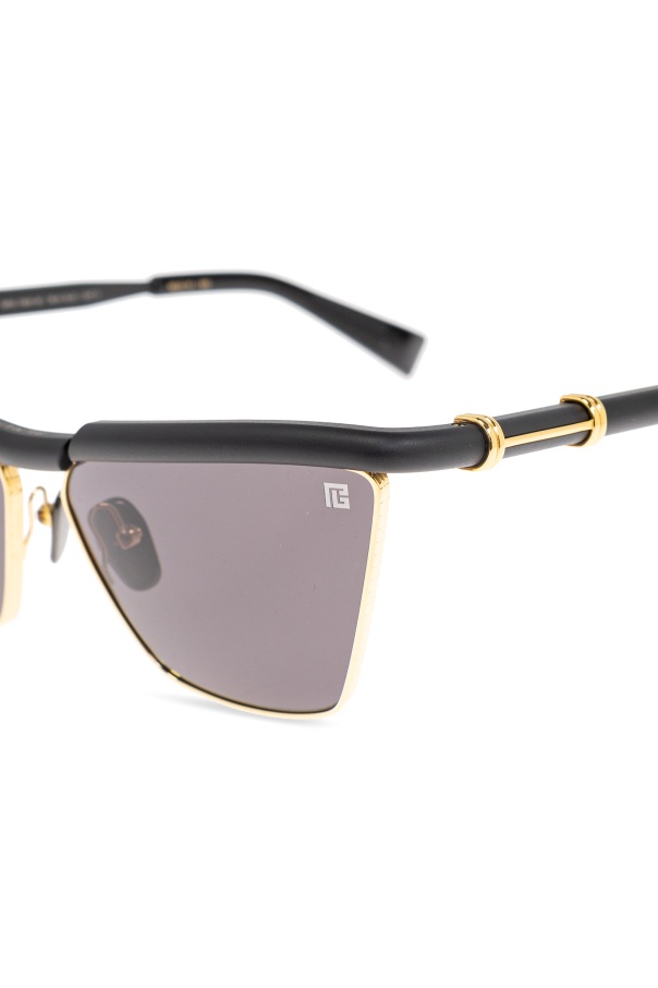 Balmain Logo Sunglasses In Gray