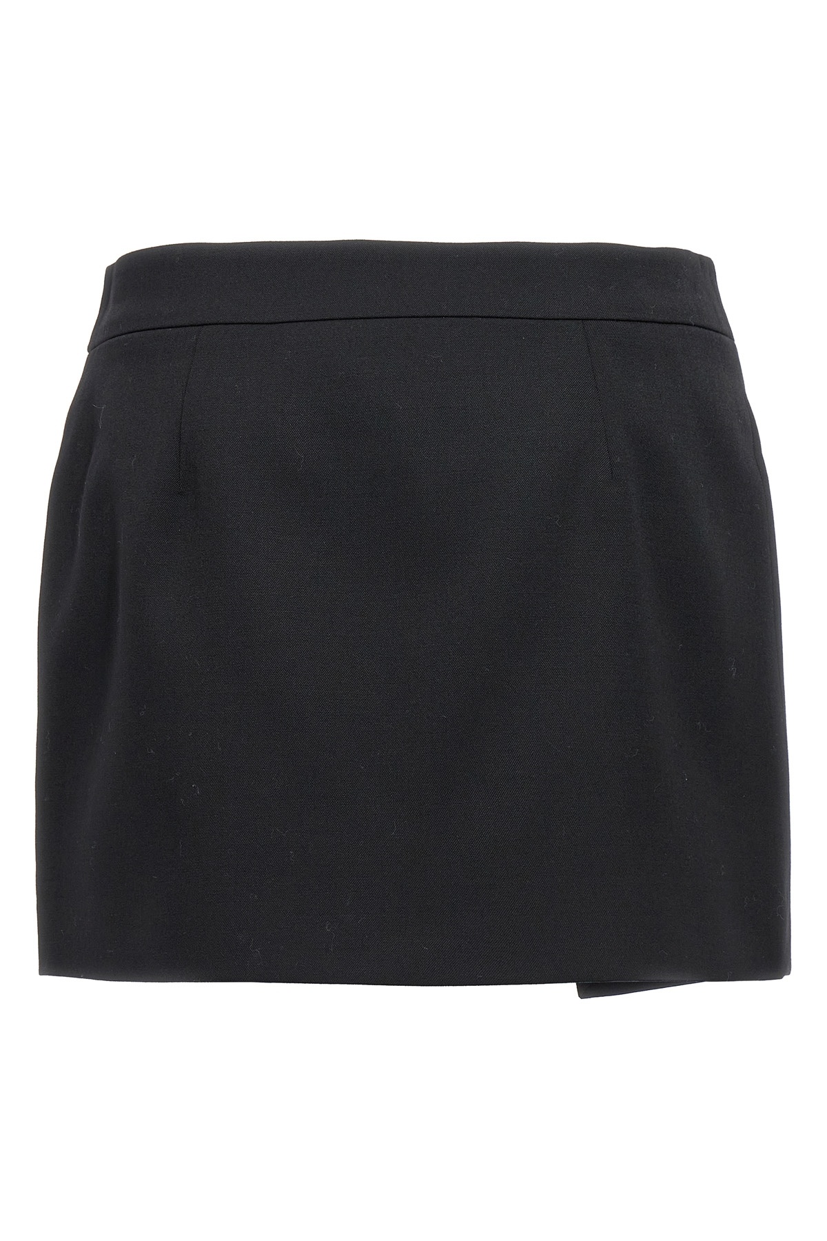 Attico Cloe Wrap Miniskirt In Black