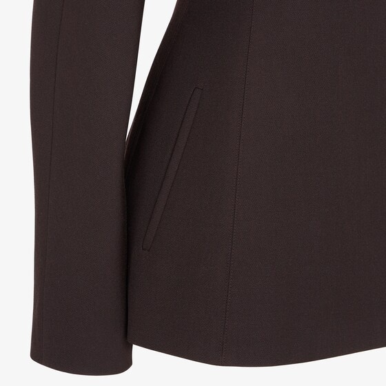 Fendi Women Blazer In Grain De Poudre In Black