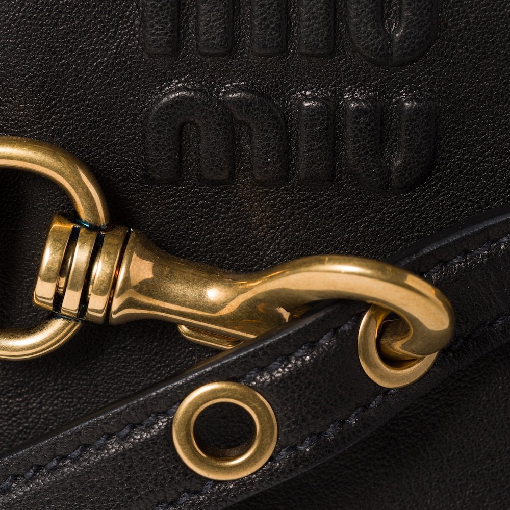 Miu Miu Aventure Shoulder Bag In Black