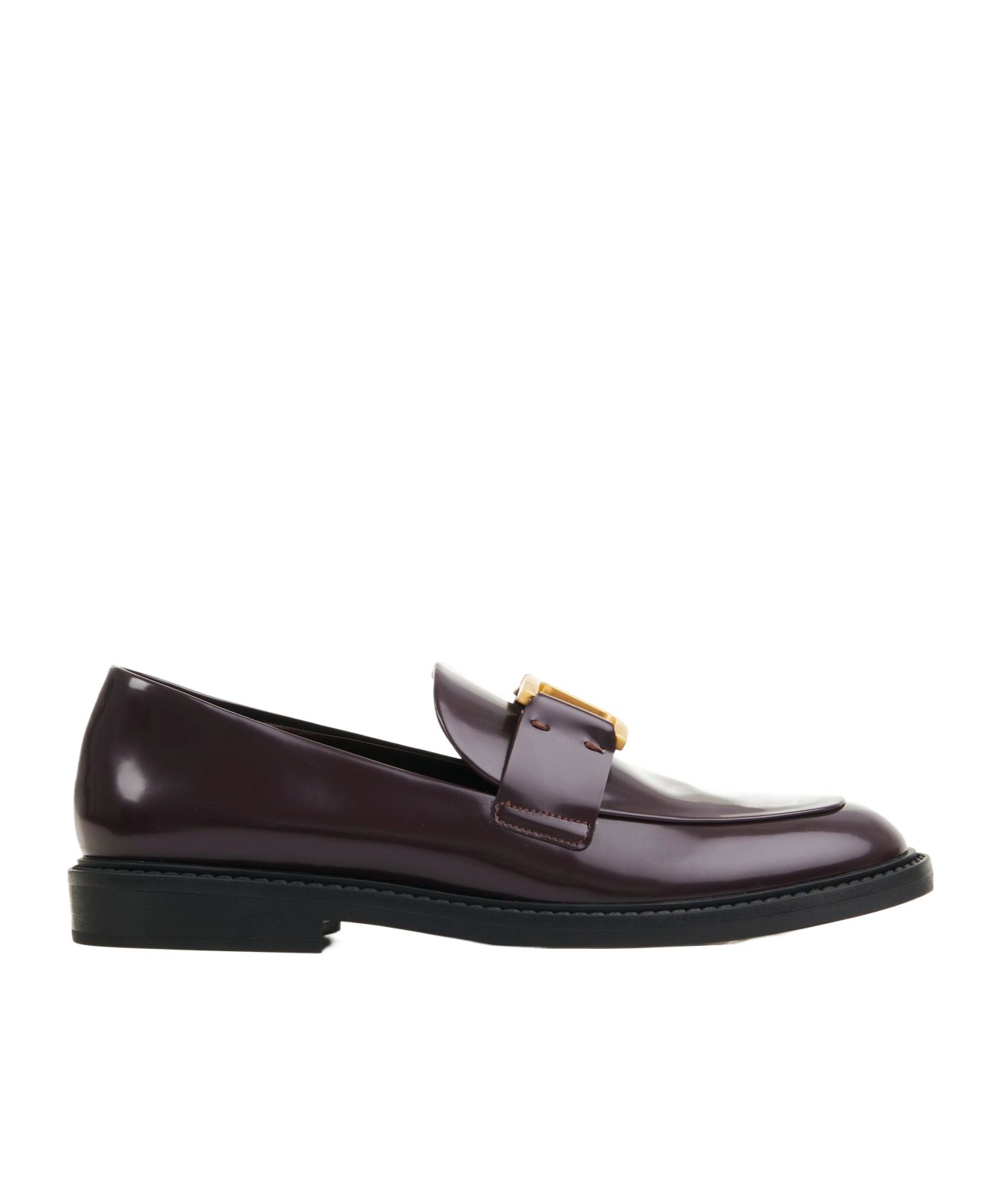 Chloé Marcie Black Brushed Calf Leather Loafer In Black