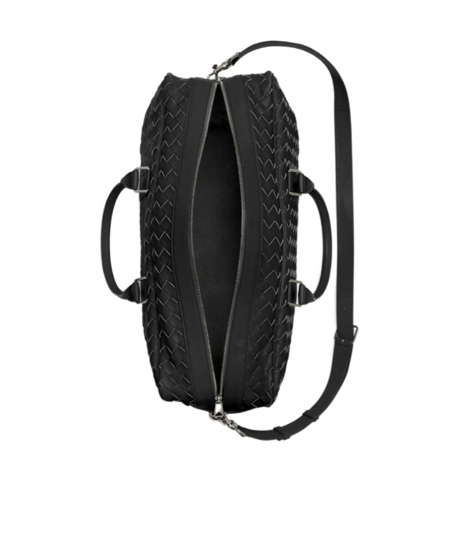 Bottega Veneta Intreciato Fitness Bag In Black