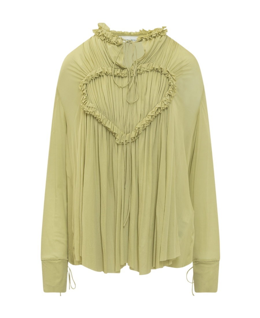 Shop Victoria Beckham Ruffled Blouse In Nude