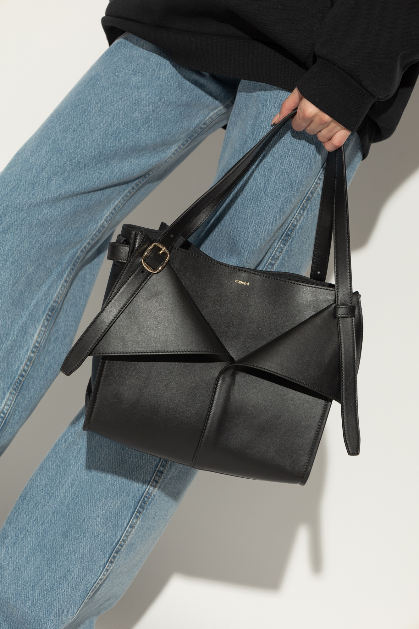 Coperni Folded-detail Shoulder Bag In Black