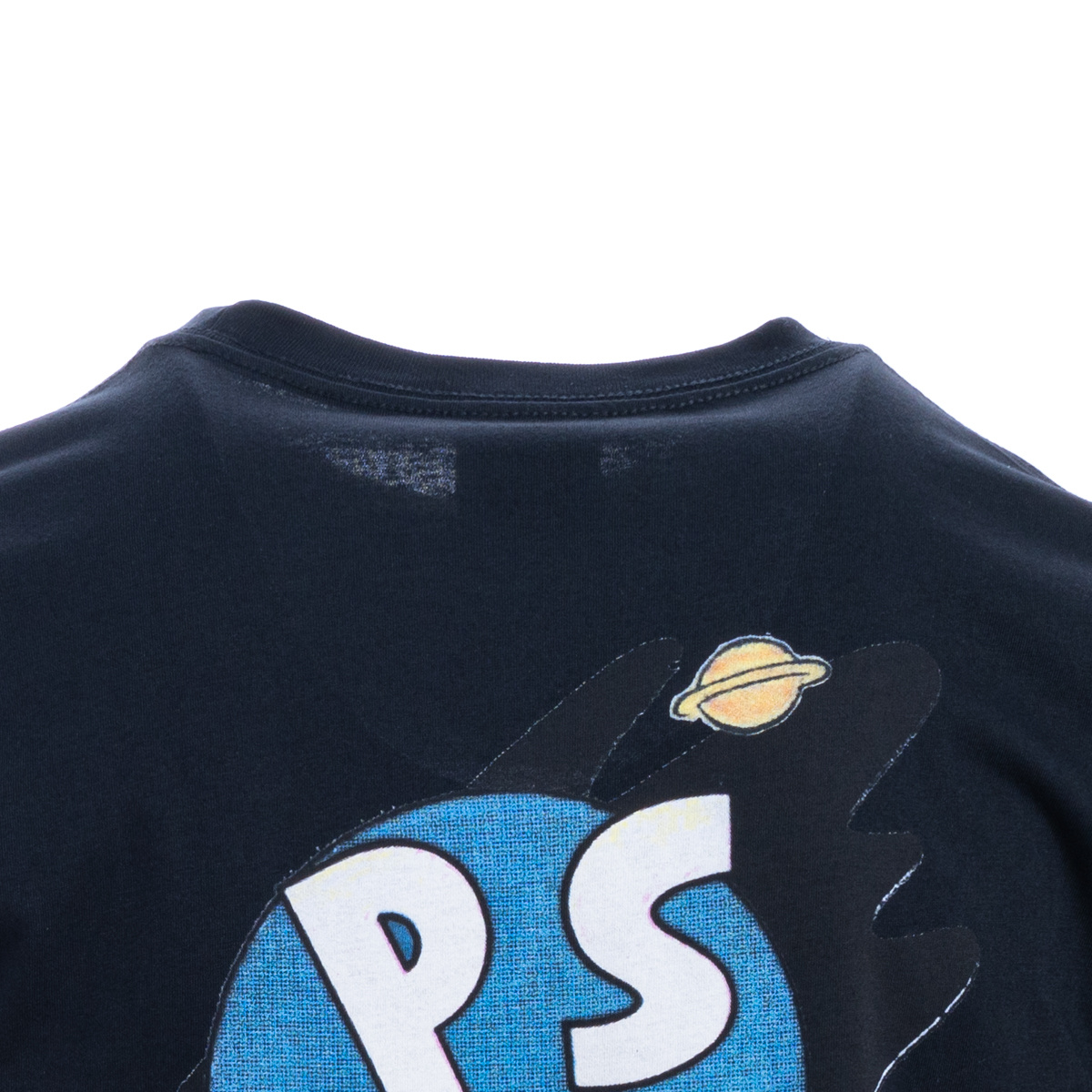 PAUL SMITH NAVY BLUE LOGO PRINTED T-SHIRT