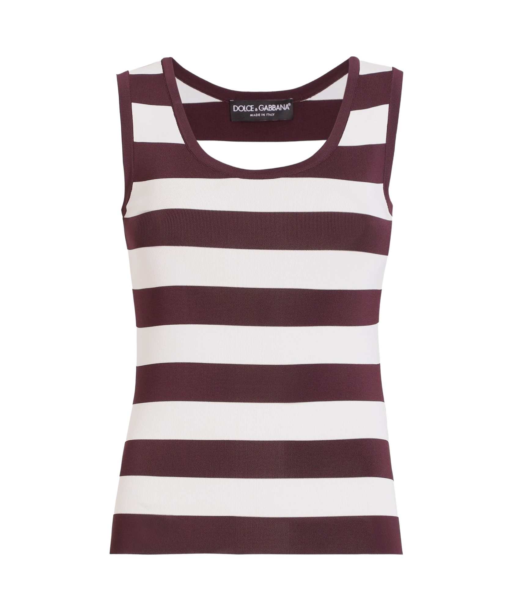 Dolce & Gabbana Striped Tank Top In White