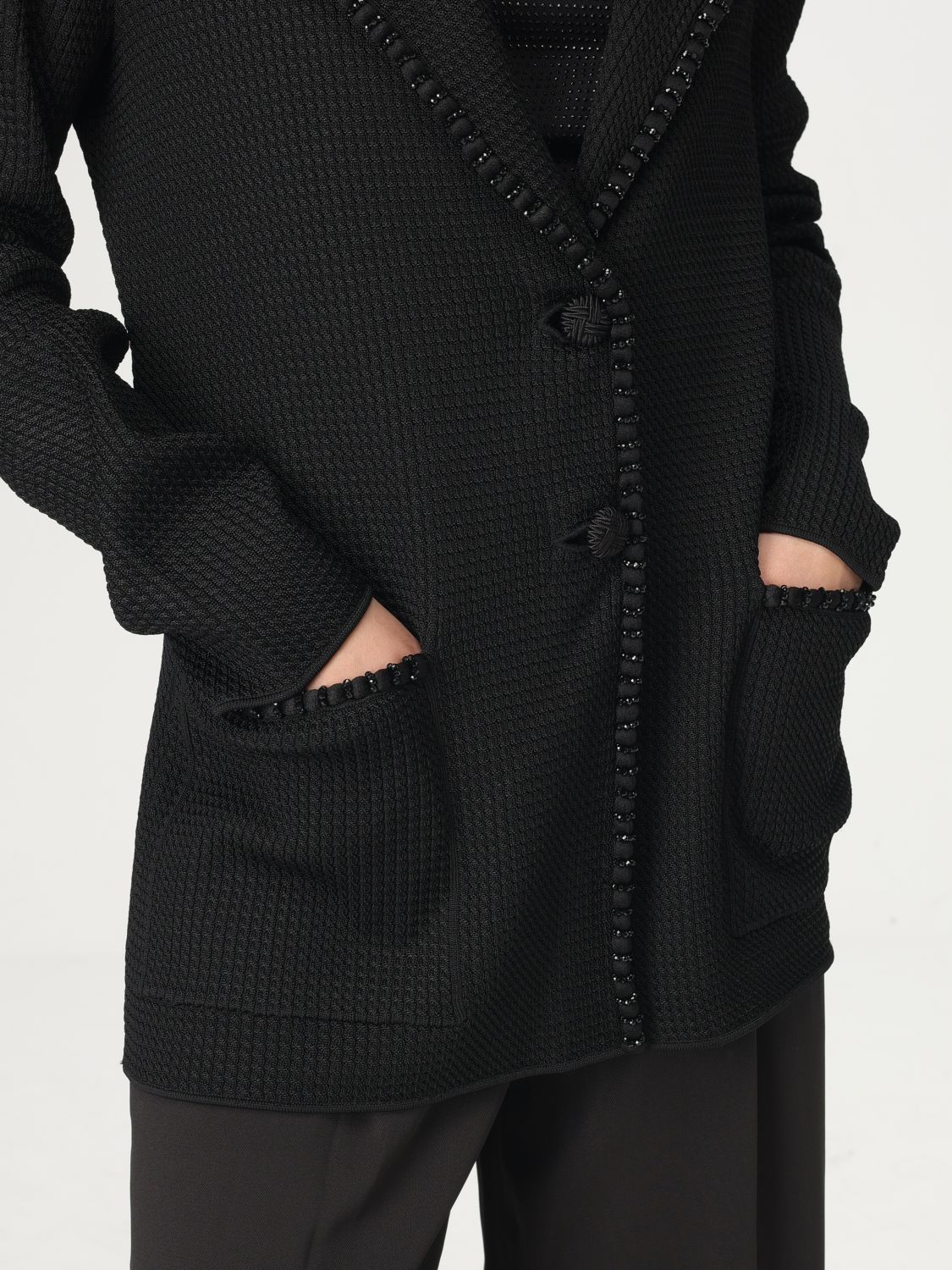 EMPORIO ARMANI CRYSTAL-EMBELLISHED BLAZER